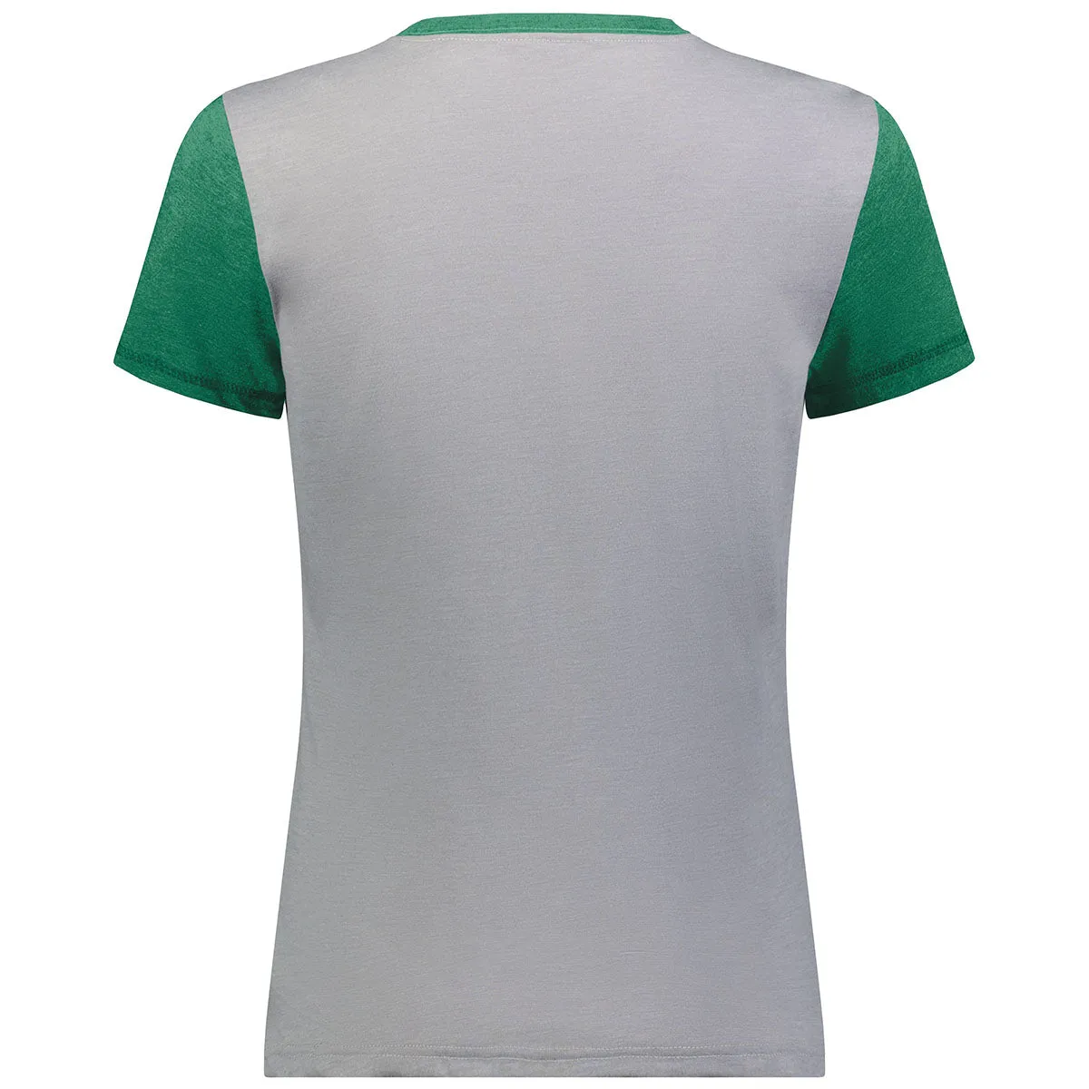 Augusta Sportswear Women's Grey Heather/Kelly Heather Gameday Vintage Ringer Tee