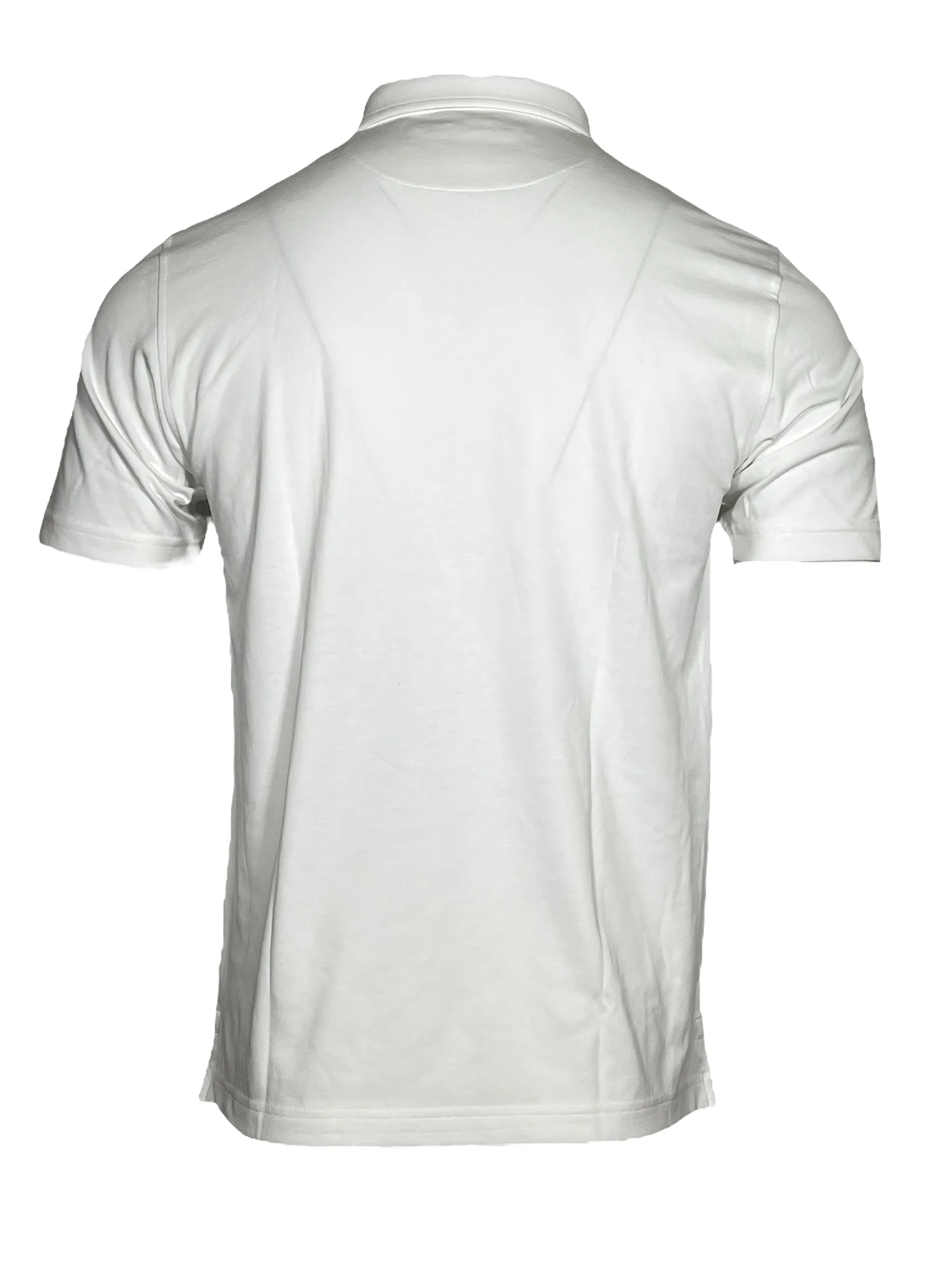 BUTTON DOWN MEN'S TECH POLO - WHITE