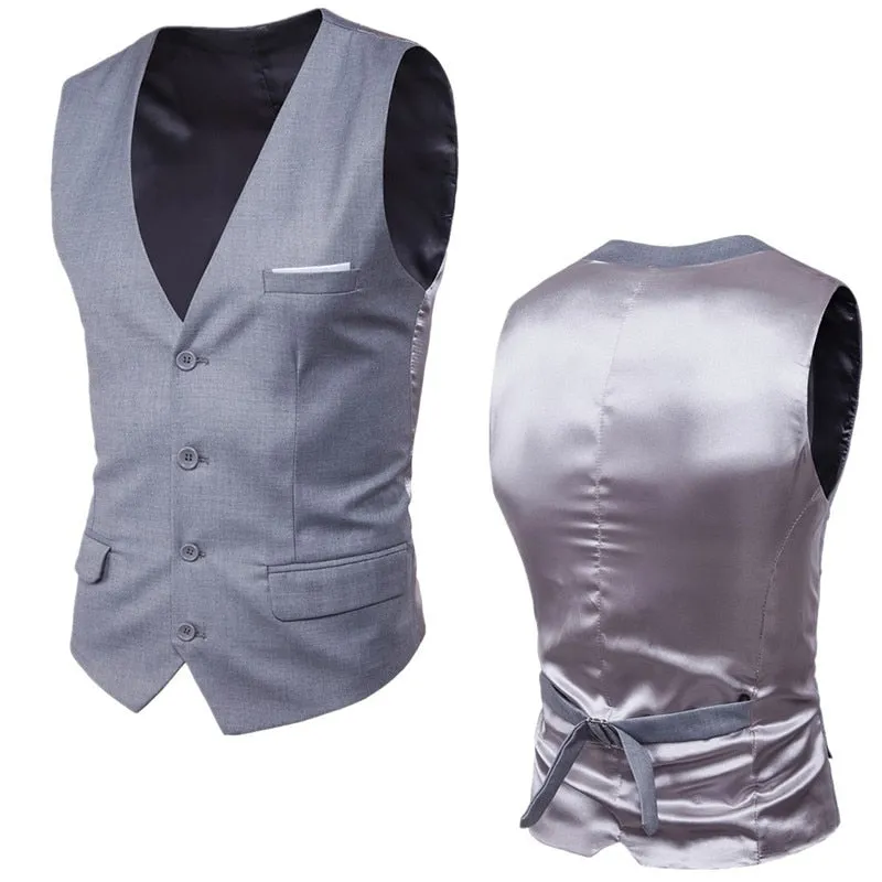 Men'S Business Casual Slim Vests Suits